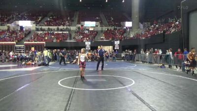 100 lbs Cons. Round 3 - Ellee Schleining, Helena Wrestling Club vs Khloe Kaufman, Glasgow Wrestling Club