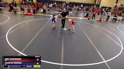 126 lbs Cons. Round 4 - Joey Enzminger, ND vs Maximus Riggins, IA