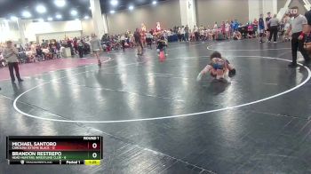 113 lbs Round 1 (6 Team) - Michael Santoro, Carolina Exteme Black vs Brandon Restrepo, Head Hunters Wrestling Club