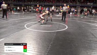 90 lbs Consi Of 16 #1 - Jace Weiss, Beth Center vs Grayson Helms, Dowdingtown West