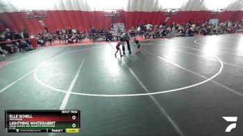 32-41 lbs Round 1 - Elle Schell, Wisconsin vs Lightning Whiterabbit, Coon Rapids Mat Bandits Wrestling Club