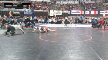 G - 145 lbs Cons. Round 2 - McKenna Jones, Conrad (Girls) vs Liberty Wicks, North Star (Girls)