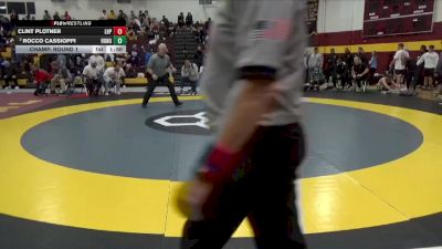 150 lbs Champ. Round 1 - Rocco Cassioppi, Hononegah vs Clint Plotner, Lake Highland Prep