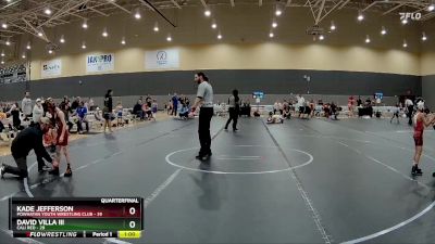 48 lbs Quarterfinal - Kade Jefferson, Powhatan Youth Wrestling Club vs David Villa Iii, Cali Red