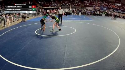 G 107 lbs Cons. Round 2 - Isabella Ramsey, Walker Girls vs A`Zerriana Jones, Bossier Girls