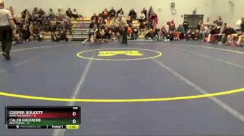 106 lbs Placement (16 Team) - Cooper Doucett, Hamilton Heights vs Caleb Halfacre, New Prairie