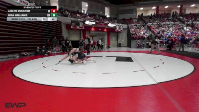 126 lbs Consi Of 8 #2 - Aislyn Buckner, El Reno HS Girls vs Nika Williams, Edmond North Girls