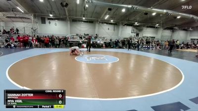 115 lbs Cons. Round 3 - Mya Vigil, La Junta vs Hannah Zotter, Berthoud