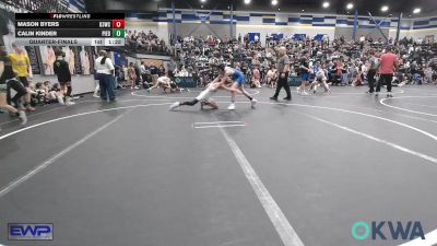 80 lbs Quarterfinal - Mason Byers, D3 Wrestling Cluib vs Calin Kinder, Piedmont