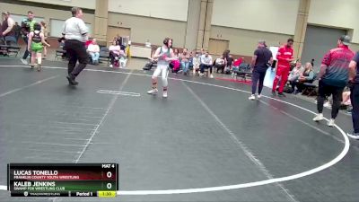 88-92 lbs Round 4 - Kaleb Jenkins, Swamp Fox Wrestling Club vs Lucas Tonello, Franklin County Youth Wrestling