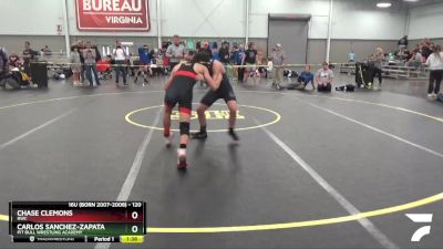 120 lbs Cons. Round 3 - Chase Clemons, RWC vs Carlos Sanchez-Zapata, Pit Bull Wrestling Academy