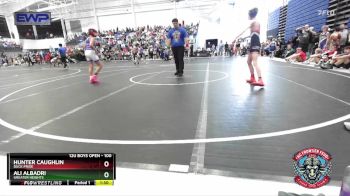 100 lbs Quarterfinal - Hunter Caughlin, Buck Pride vs Ali Albadri, Greater Heights