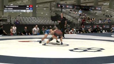 110 lbs Quarters - Eva Zimmerman, Sanderson Wrestling Academy vs Lily Dizon, Vasky Bros\Pitman Wrestling Club