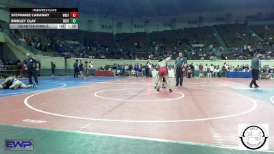 140 lbs Quarterfinal - Stephanie Caraway, Westmoore Wresting vs Brinley Clay, Southmoore SaberCats Wrestling