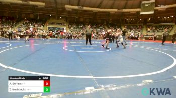 110 lbs Quarterfinal - Aubrey Gomez, Tulsa Blue T Panthers vs Zeke Hushbeck, Verdigris Youth Wrestling