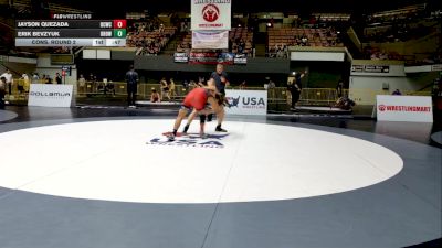 Cadet Boys Lower - 132 lbs Cons. Round 2 - Erik Bevzyuk, Blood Run'th Orange Wrestling Club vs Jayson Quezada, Daniel Cormier Wrestling Club