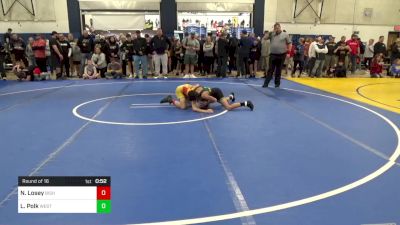 90 lbs Round Of 16 - Noah Losey, Bishop McCort vs Liam Polk, Westshore W.C.