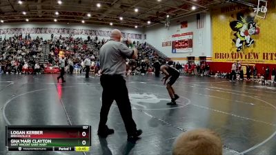 157 lbs Cons. Round 1 - Logan Kerber, Brecksville B vs Gha`Mari Clayton, Saint Vincent Saint Mary