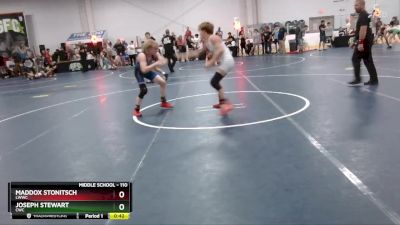 110 lbs Cons. Round 1 - Joseph Stewart, CWC vs Maddox Stonitsch, LWWC