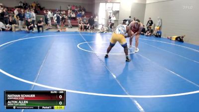 285 lbs Cons. Round 2 - Nathan Schauer, Northern State vs Alton Allen, Briar Cliff (Iowa)