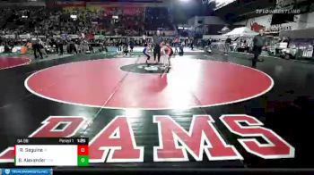 5A 98 lbs Semifinal - Rider Seguine, Post Falls vs Bode Alexander, Coeur D`Alene