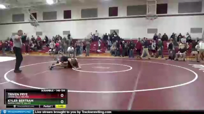 146 lbs 1st Place Match - Triven Frye, Cedar Falls Holmes vs Kyler Bertram, North Fayette Valley