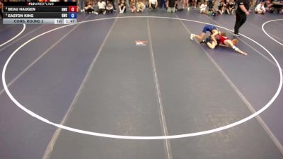 120 lbs Cons. Round 2 - Beau Haugen, GunSmoke Wrestling Club vs Easton King, Guerrilla Wrestling Club