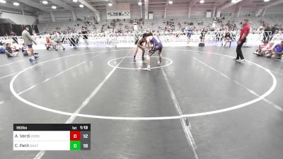 160 lbs Quarterfinal - Anthony Verdi, Iron Horse Wrestling Club vs Charlie Petit, Team Shutt