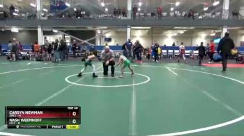 50 lbs Round 5 - Carsyn Newman, SWC2 vs Nash Weemhoff, CFE3