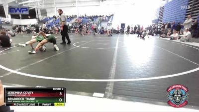 100 lbs Round 2 (4 Team) - Jeremiha Covey, Missouri Outlaws vs Braddock Tharp, East Kansas Eagles Gold