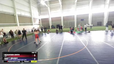 105 lbs Cons. Semi - McKayden Smith, JWC vs Rhett Brundy, North Summit Youth Wrestling Club