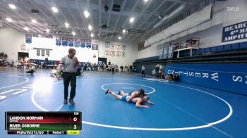 126 lbs Quarterfinal - River Osborne, Sheridan vs Landon Norman, Upton