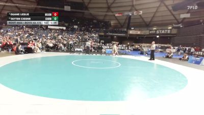 Boys 4A 175 lbs 1st Place Match - Duane Leslie, Mead vs Tayten Cissne, Chiawana