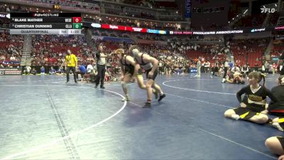 2A-175 lbs Quarterfinal - Christian Dunning, Clear Lake vs Blake Mather, West Delaware, Manchester