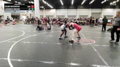 150 lbs Round 2 (4 Team) - Caleb Gustafson, Top Rank Hawks Wrestling vs Laderrick Brown, Refinery Wrestling