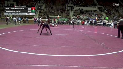 7A 150 lbs Quarterfinal - Cole Motzenbecker, Dothan HS vs Javoris Pettway, Mary G Montgomery