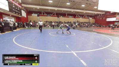 115 lbs Champ. Round 3 - Luis Siason, Irvington High School vs Logan Robertson, Eureka High School