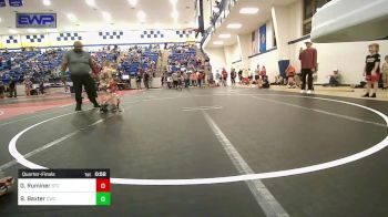 49 lbs Quarterfinal - Gatlen Ruminer, Sallisaw Takedown Club vs Brooks Baxter, Claremore Wrestling Club