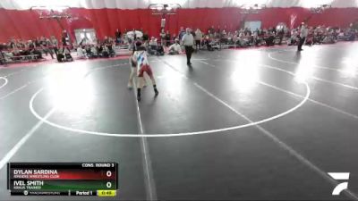 98 lbs Cons. Round 3 - Dylan Sardina, Ringers Wrestling Club vs Ivel Smith, Kraus Trained