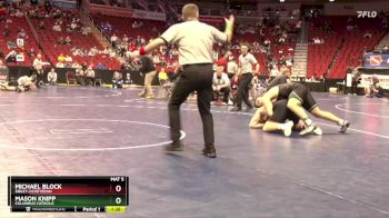 1A-285 lbs Quarterfinal - Mason Knipp, Columbus Catholic vs Michael Block, Sibley-Ocheyedan