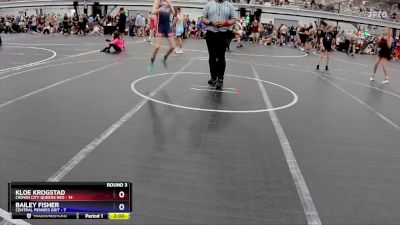 78 lbs Round 3 (8 Team) - Bailey Fisher, Central Pennies Grit vs Kloe Krogstad, Crown City Queens Red