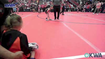 37-40 lbs Rr Rnd 3 - Edith Shimonek, Pawhuska Elks Takedown vs Tatum Jones, Tonkawa Takedown Club