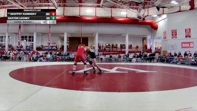 197 lbs Cons. Round 1 - Geoffry Kaminsky, Ohio Wesleyan vs Daxton Looney, Adrian