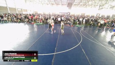 100 lbs Quarterfinal - Lincoln Schwettman, Badlands Elite vs Jack Francis, Southern Idaho Wrestling Club