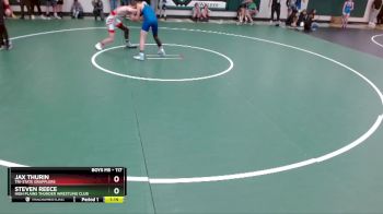 117 lbs Champ. Round 1 - Jax Thurin, Tri-State Grapplers vs Steven Reece, High Plains Thunder Wrestling Club