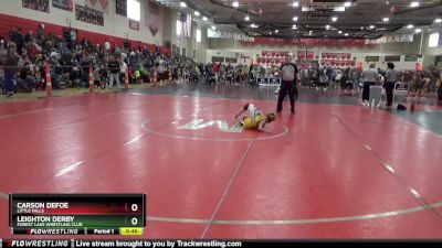 50 lbs Cons. Round 1 - Carson DeFoe, LITTLE FALLS vs Leighton Derby, Forest Lake Wrestling Club