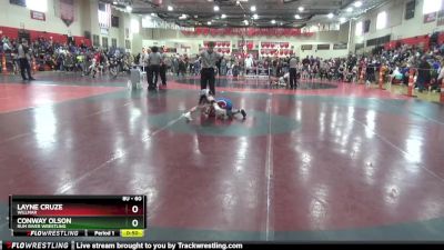 60 lbs Champ. Round 2 - Layne Cruze, Willmar vs Conway Olson, Rum River Wrestling