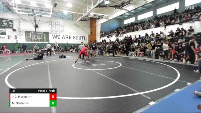 144 lbs Champ. Round 2 - Gideon Marley, Harvard Westlake vs Mason Slade, Camarillo