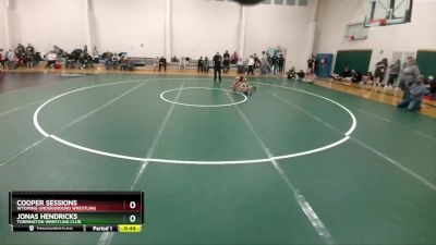 95 lbs Cons. Round 4 - Cooper Sessions, Wyoming Underground Wrestling vs Jonas Hendricks, Torrington Wrestling Club