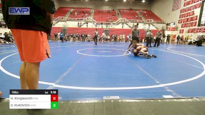 76 lbs Rr Rnd 1 - Heston Klinglesmith, Perry Wrestling Academy vs OLIVIA KUKOVICH, Apache Youth Wrestling